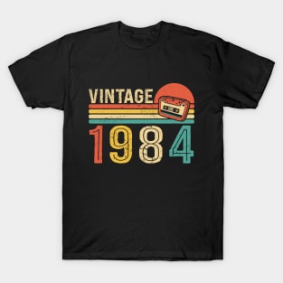 Vintage 1984 40th Birthday Gift Retro Cassette Tape T-Shirt